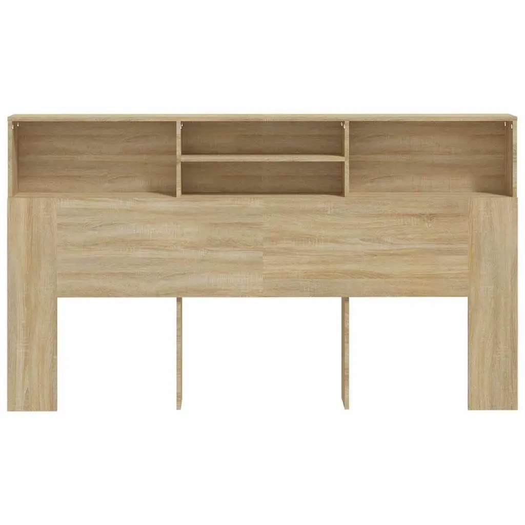 Headboard Cabinet Storage 180cm Brown