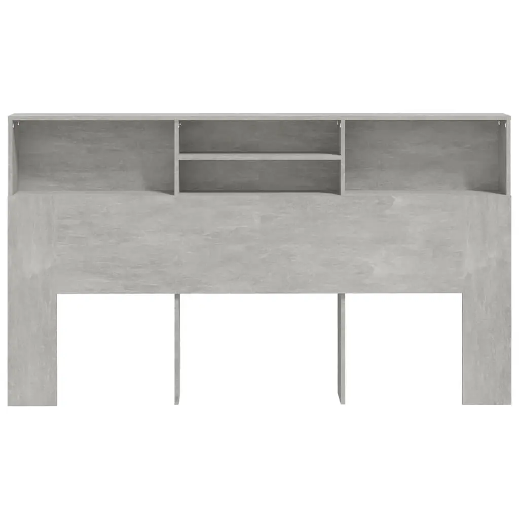 Headboard Cabinet Bed Bookcase Storage 180cm Grey