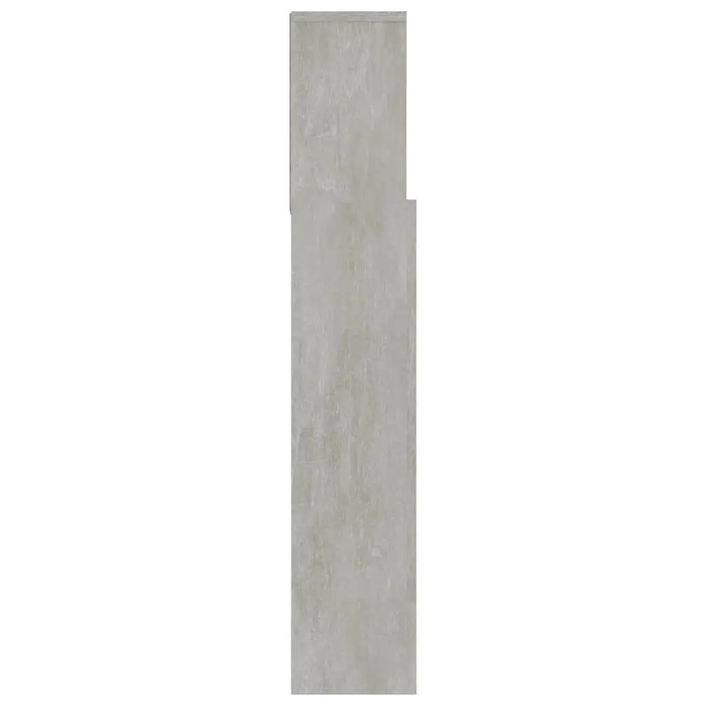 Headboard Cabinet Bed Bookcase Storage 180cm Grey