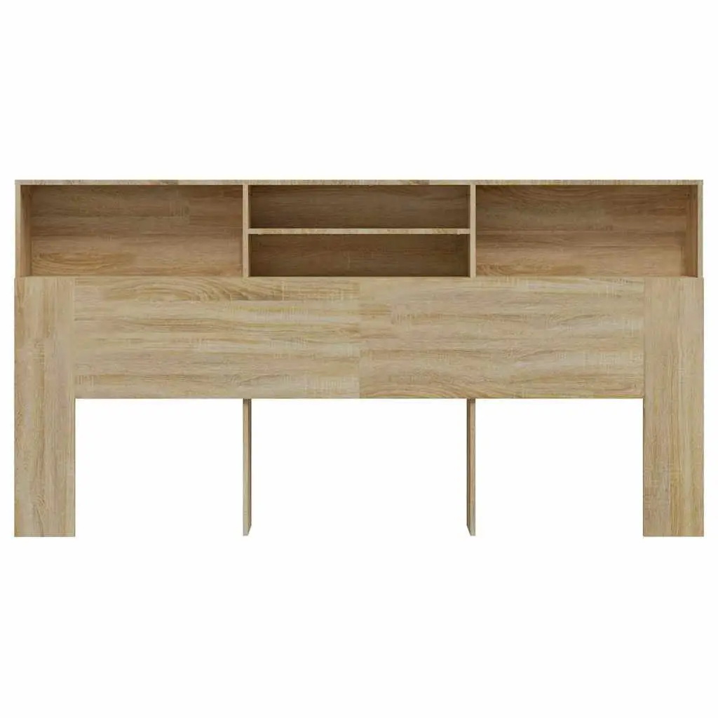 Headboard Cabinet Bedroom Storage 200cm Brown Sonoma Oak