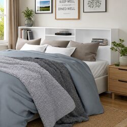 Reliable White Headboard Cabinet 220 cm for Everyday Use