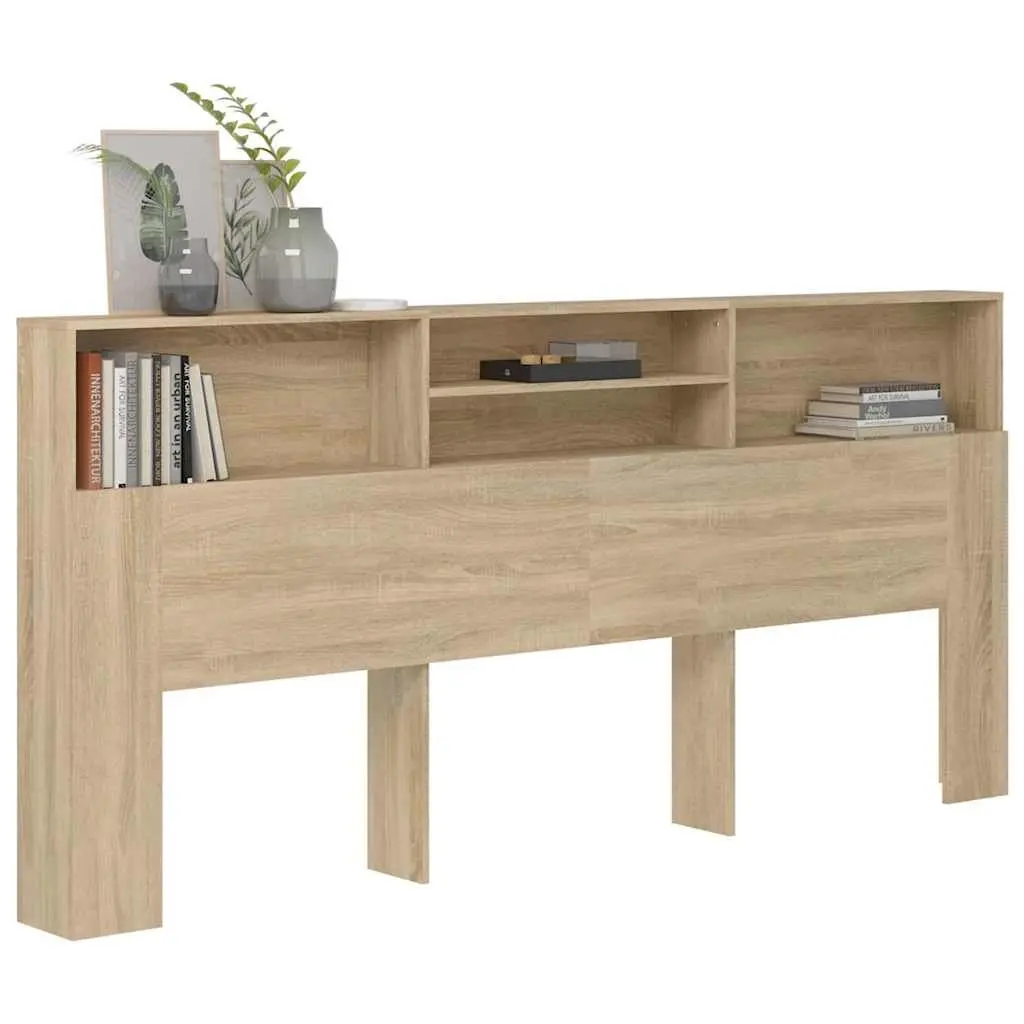 Brown Headboard Cabinet for Bedroom Storage