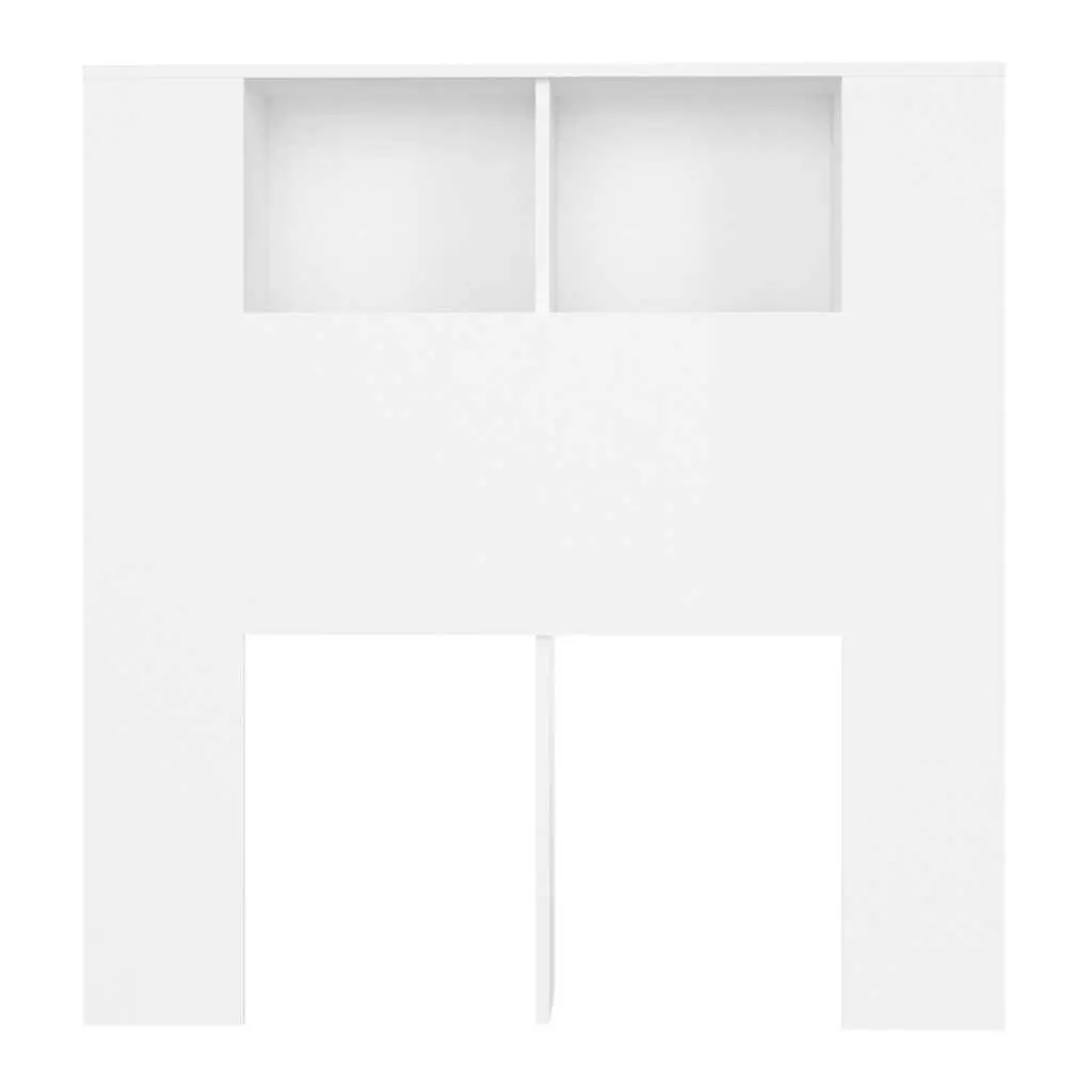 White Headboard Cabinet with Storage Options
