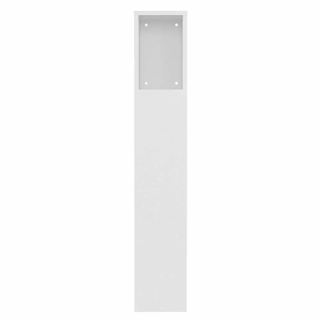 White Headboard Cabinet with Storage Options