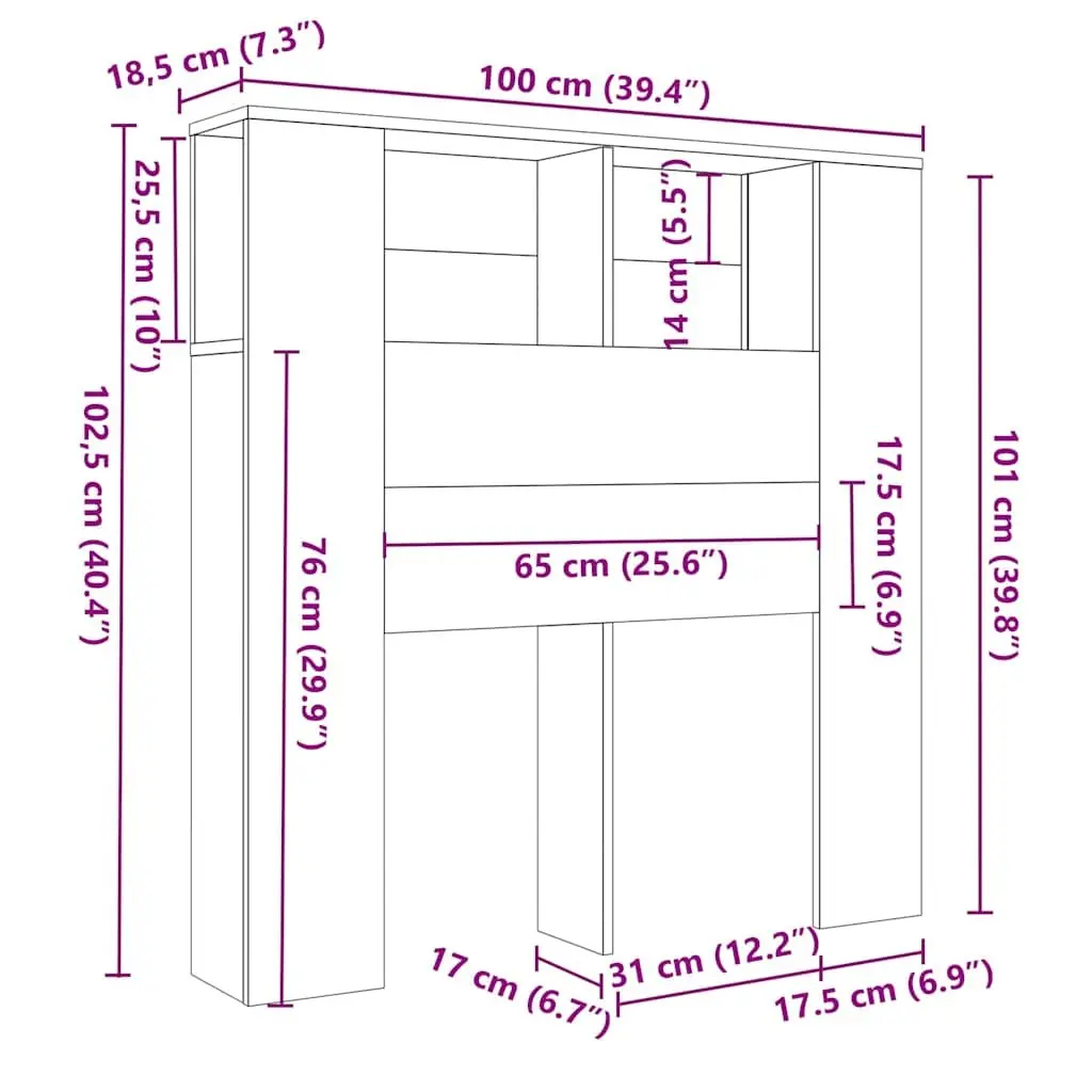 White Headboard Cabinet with Storage Options