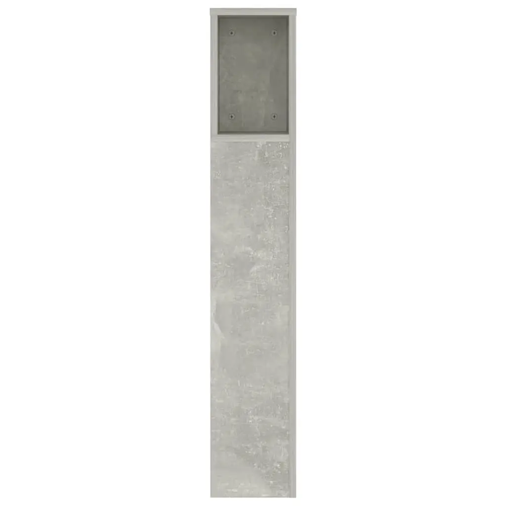 Headboard Cabinet Grey Wall Mount Storage Bed Bookcase Bedroom Furniture 140cm