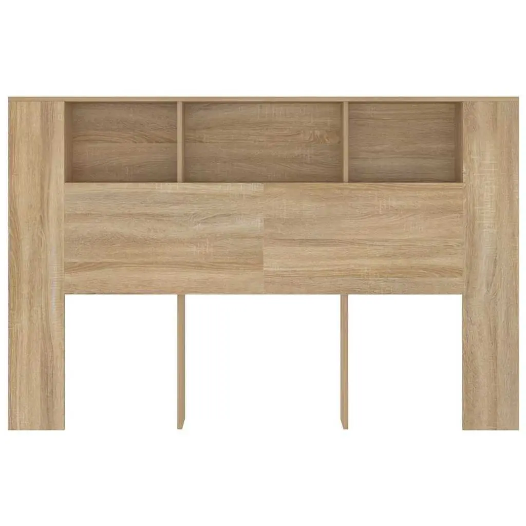 Headboard Cabinet Storage 160 cm Brown Engineered Wood