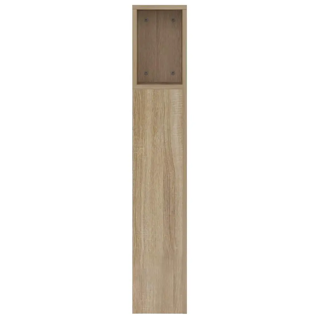 Headboard Cabinet Storage 160 cm Brown Engineered Wood
