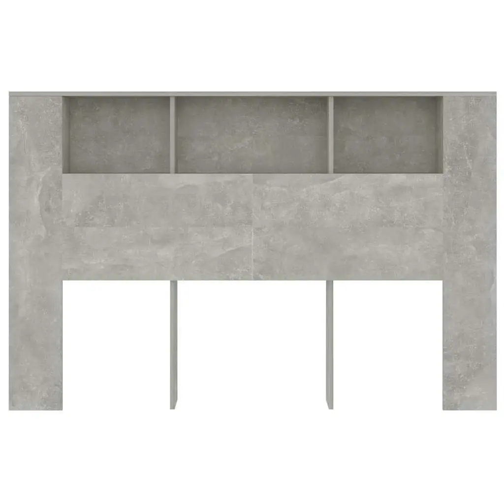 Grey Headboard Cabinet with Five Compartments