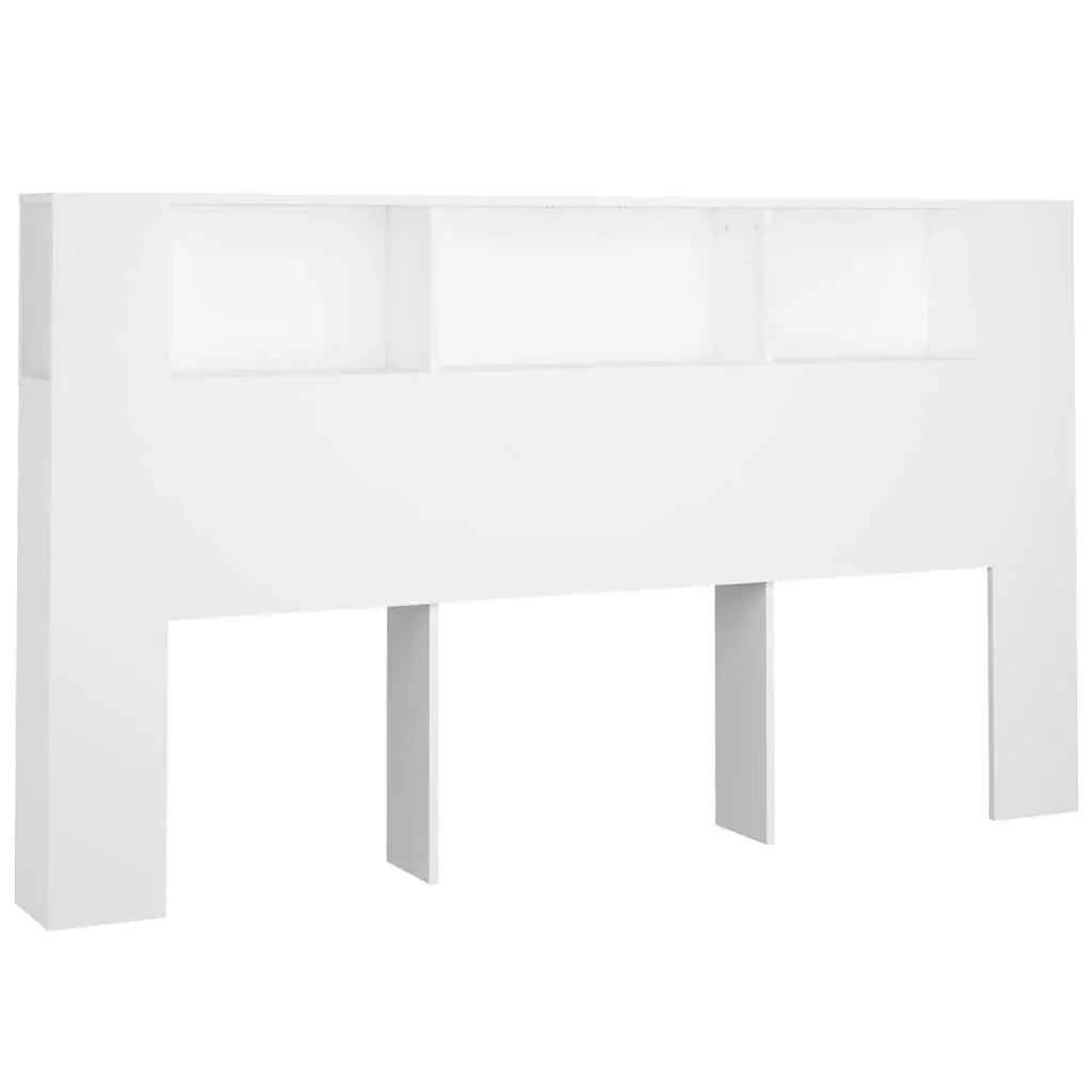 Headboard Cabinet Storage Wall-Mounted 180cm White