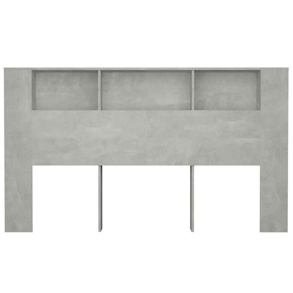 Headboard Cabinet Grey 180cm Wall-Mounted Storage Bedroom Furniture Bedside