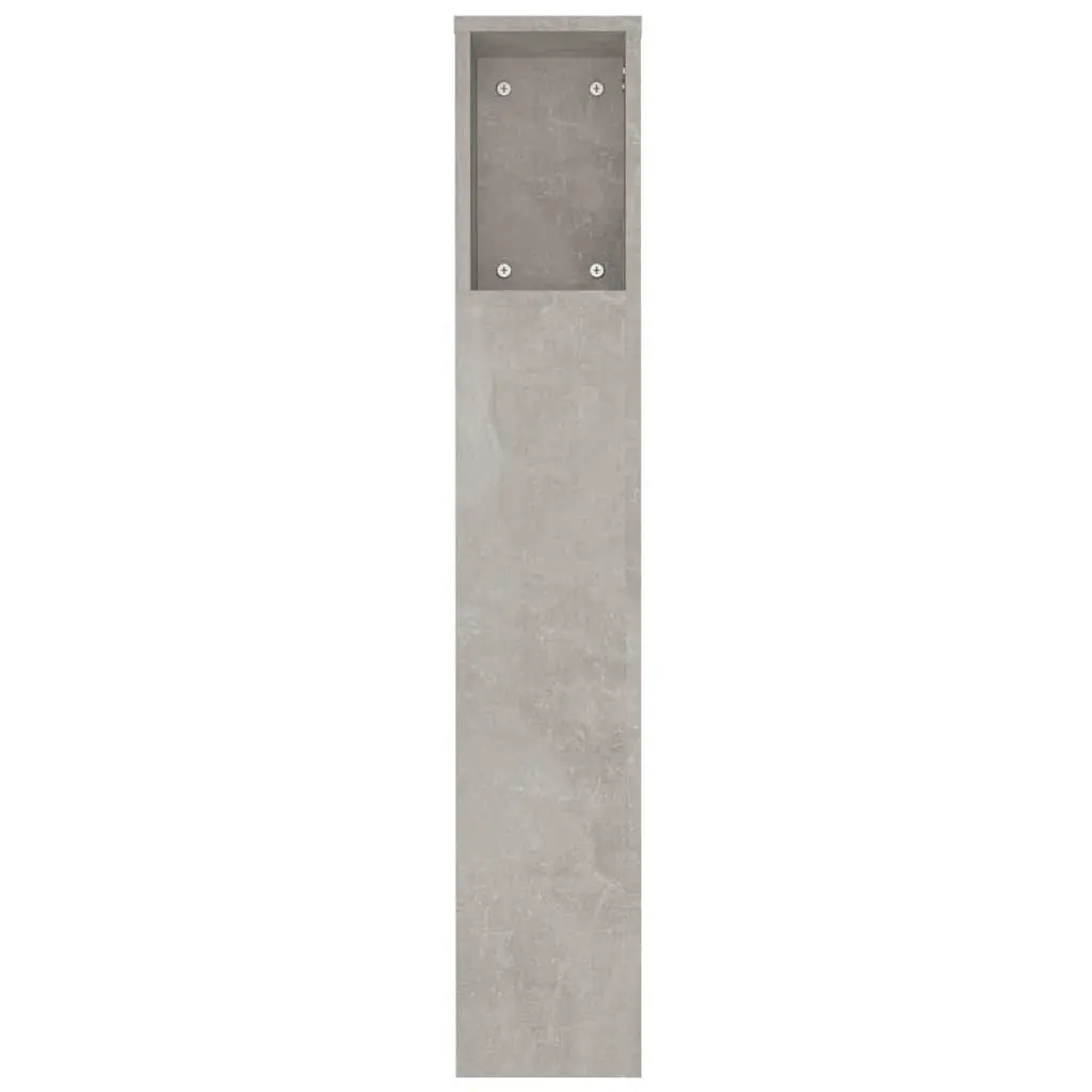 Headboard Cabinet Grey 180cm Wall-Mounted Storage Bedroom Furniture Bedside