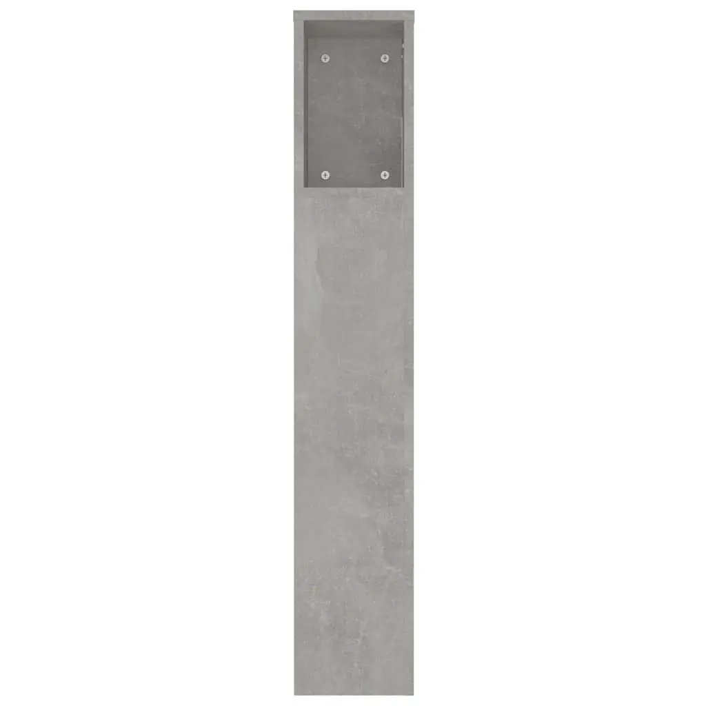 Headboard Cabinet Storage 220cm Grey Wall-Mounted Bedroom Furniture