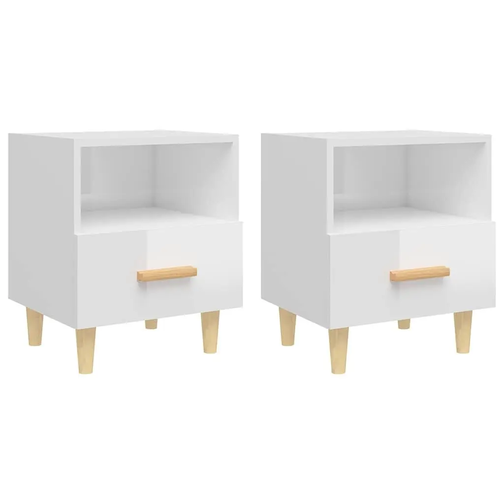 White Scandinavian Bedside Cabinets for Storage