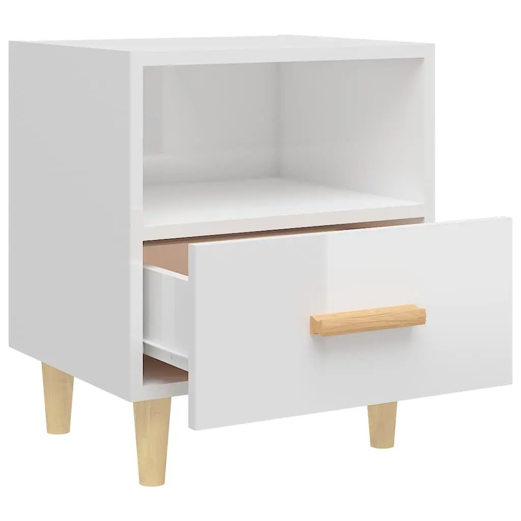 White Scandinavian Bedside Cabinets for Storage