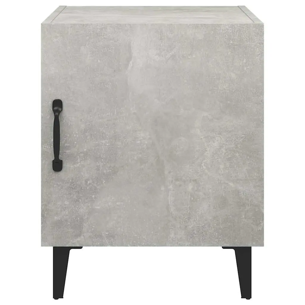 Bedside Cabinets 2 pcs Nightstand Storage Grey Engineered Wood