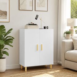 Reliable White Sideboard Cabinet with Practical Features