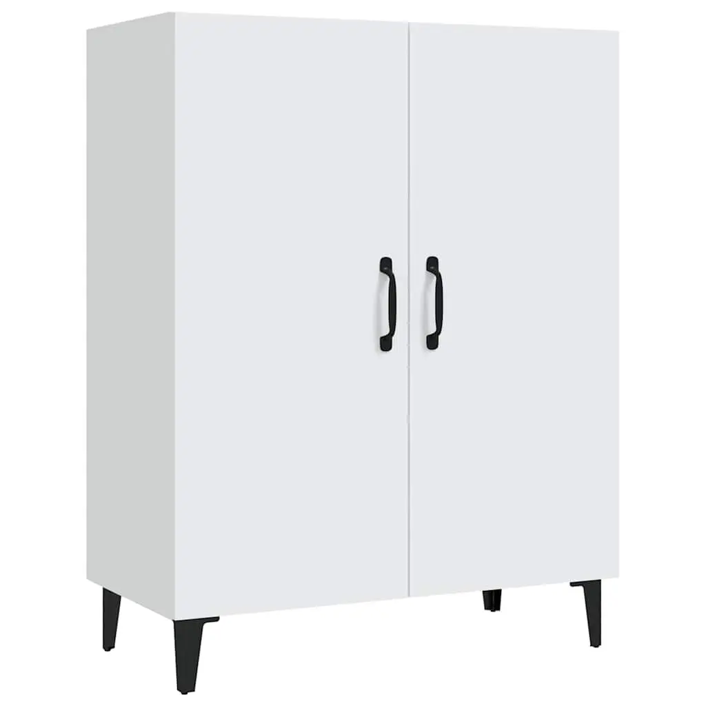 White Storage Cabinet Sideboard 70x34x90cm Engineered Wood 2 Door Buffet