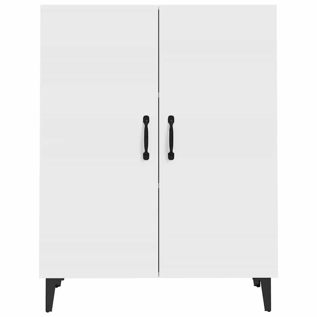 White Storage Cabinet Sideboard 70x34x90cm Engineered Wood 2 Door Buffet