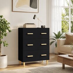 Reliable Black Sideboard with Storage and Display Features