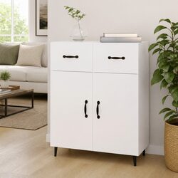 Warm White Sideboard: Stylish Storage Cabinet Solution