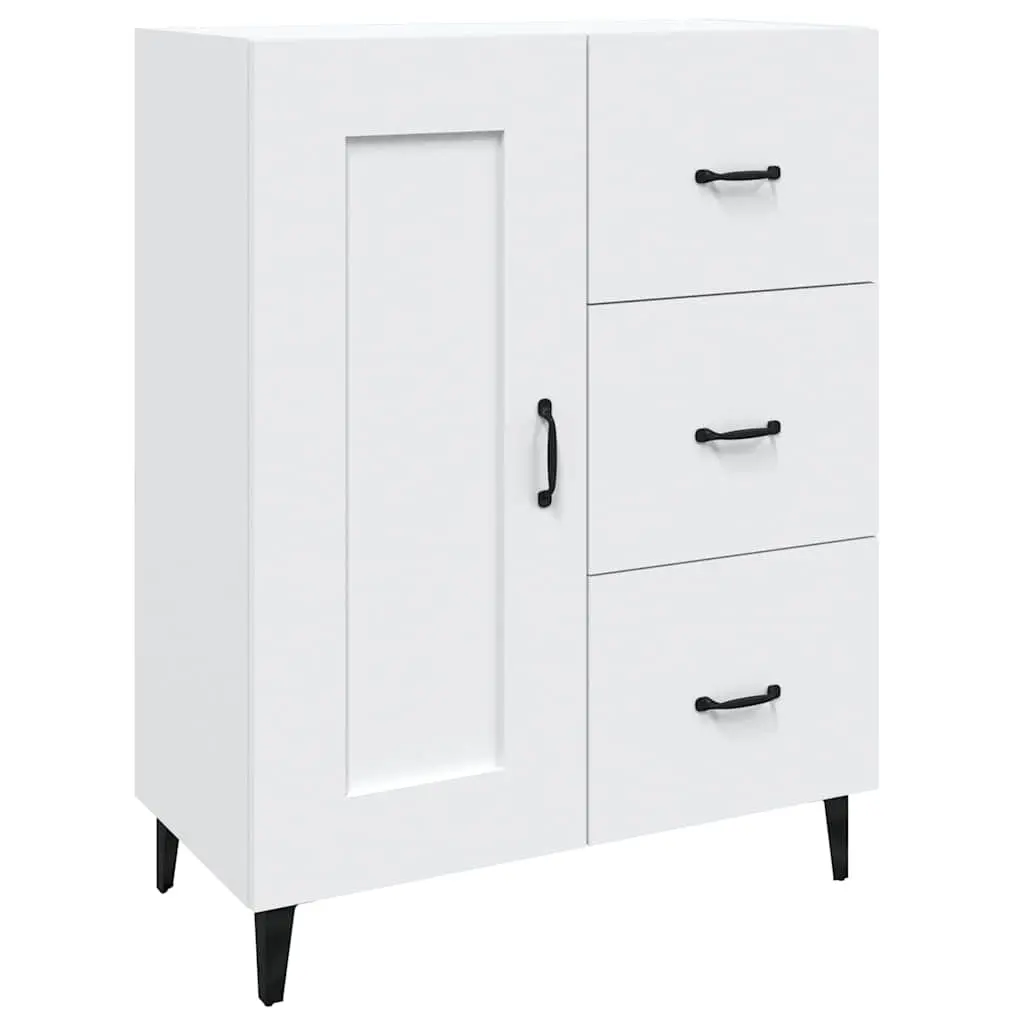 Sideboard Cabinet Storage Buffet Engineered Wood Living Room White 69.5W x 34D x 90H cm