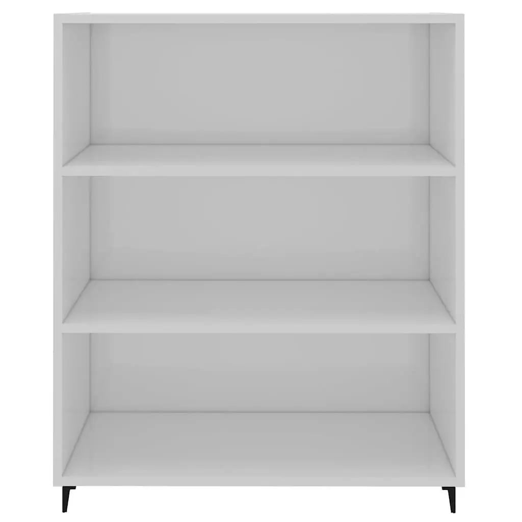 High Gloss White Sideboard with Ample Storage 69.5x32.5x90cm
