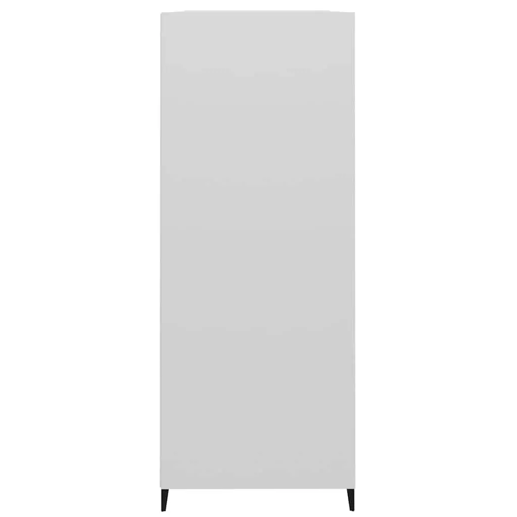 High Gloss White Sideboard with Ample Storage 69.5x32.5x90cm