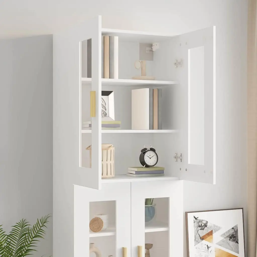 Hanging Wall Cabinet Storage Organiser 69.5x34x90cm White