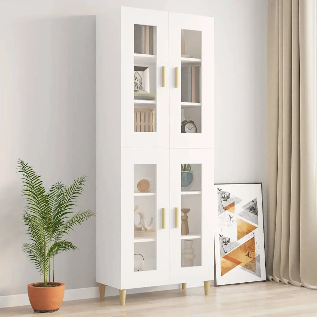 Hanging Wall Cabinet Storage Organiser 69.5x34x90cm White