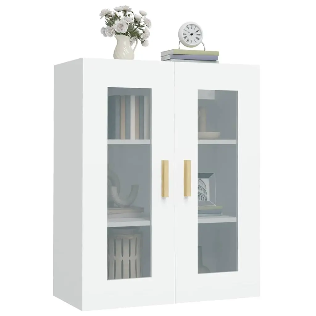 Hanging Wall Cabinet Storage Organiser 69.5x34x90cm White