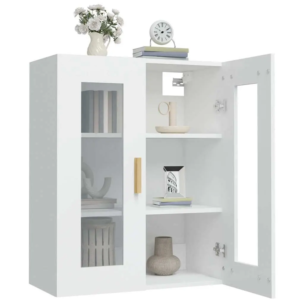Hanging Wall Cabinet Storage Organiser 69.5x34x90cm White