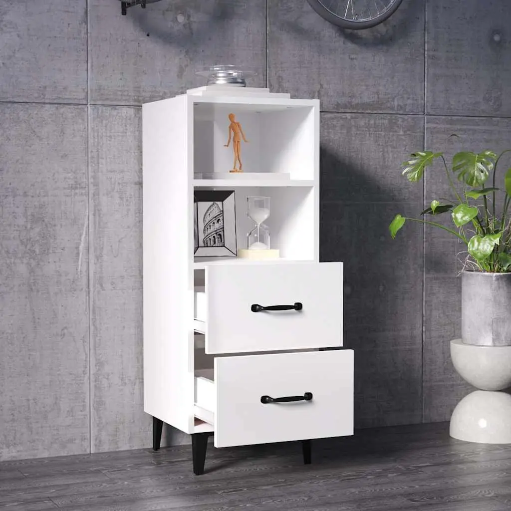 White High Gloss Sideboard with Ample Storage Space
