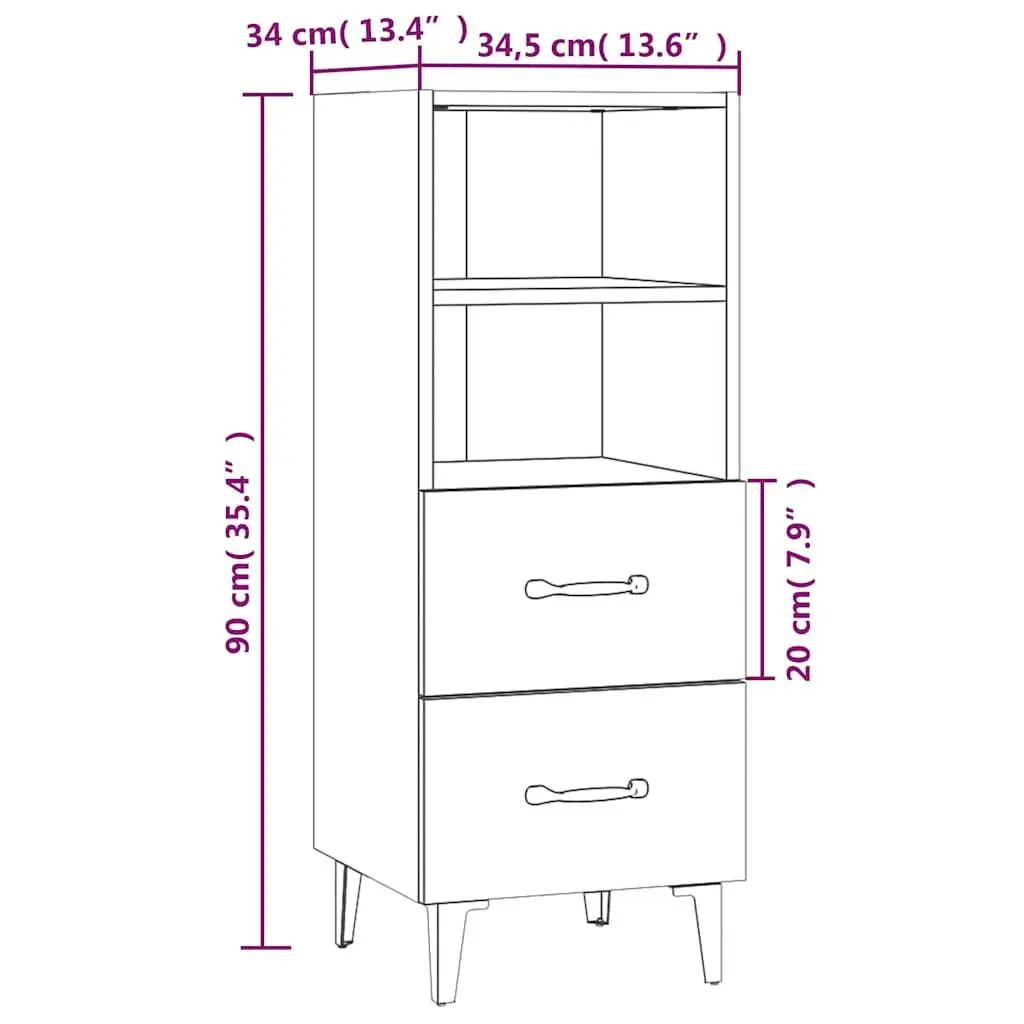 White High Gloss Sideboard with Ample Storage Space