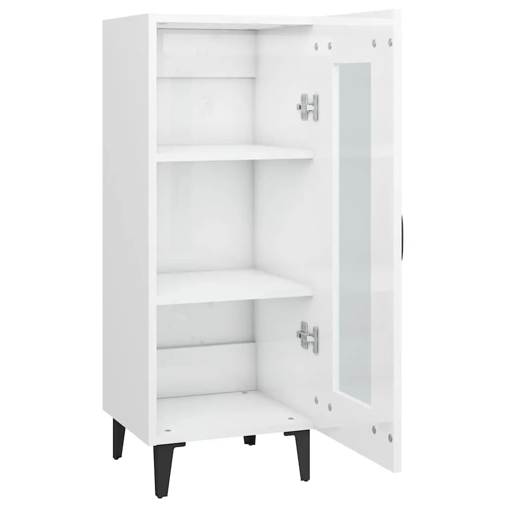 White High Gloss Sideboard Cabinet 90cm