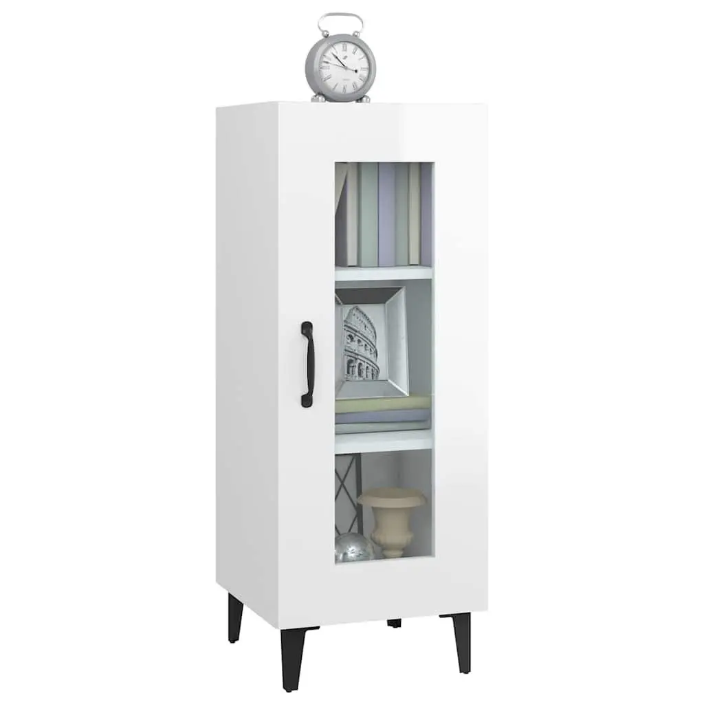 White High Gloss Sideboard Cabinet 90cm