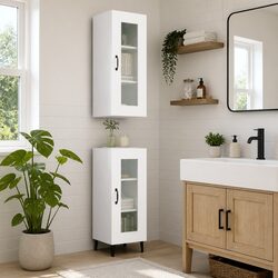 Reassuring White Wall-Mounted Cabinet with Ample Storage