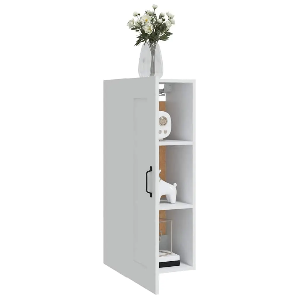 Hanging Storage Cabinet Wall-Mounted Organizer 35x34x90cm White Engineered Wood