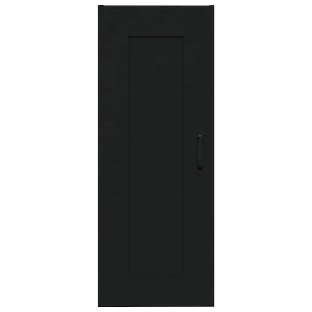 Wall-Mounted Cabinet Engineered Wood Organiser Black 35x34x90cm