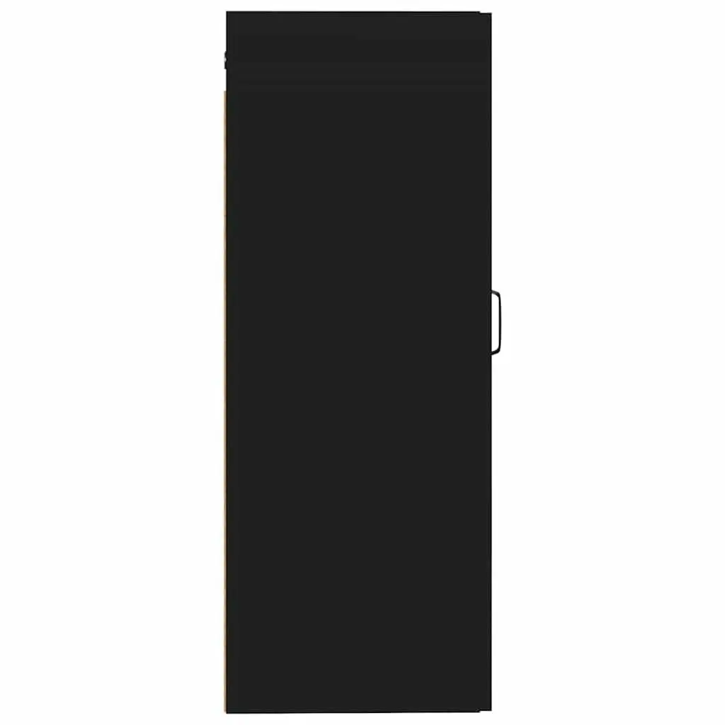 Wall-Mounted Cabinet Engineered Wood Organiser Black 35x34x90cm