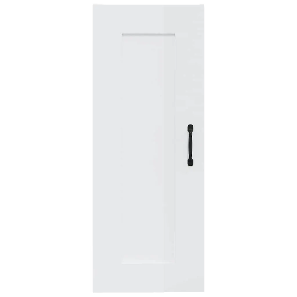 Hanging Storage Cabinet Wall-Mounted 35x34x90cm White Engineered Wood Door