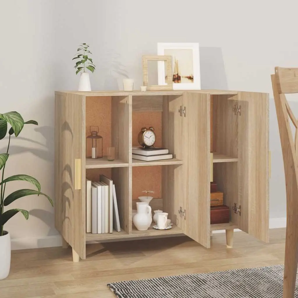 Sideboard Storage Cabinet in Brown Finish