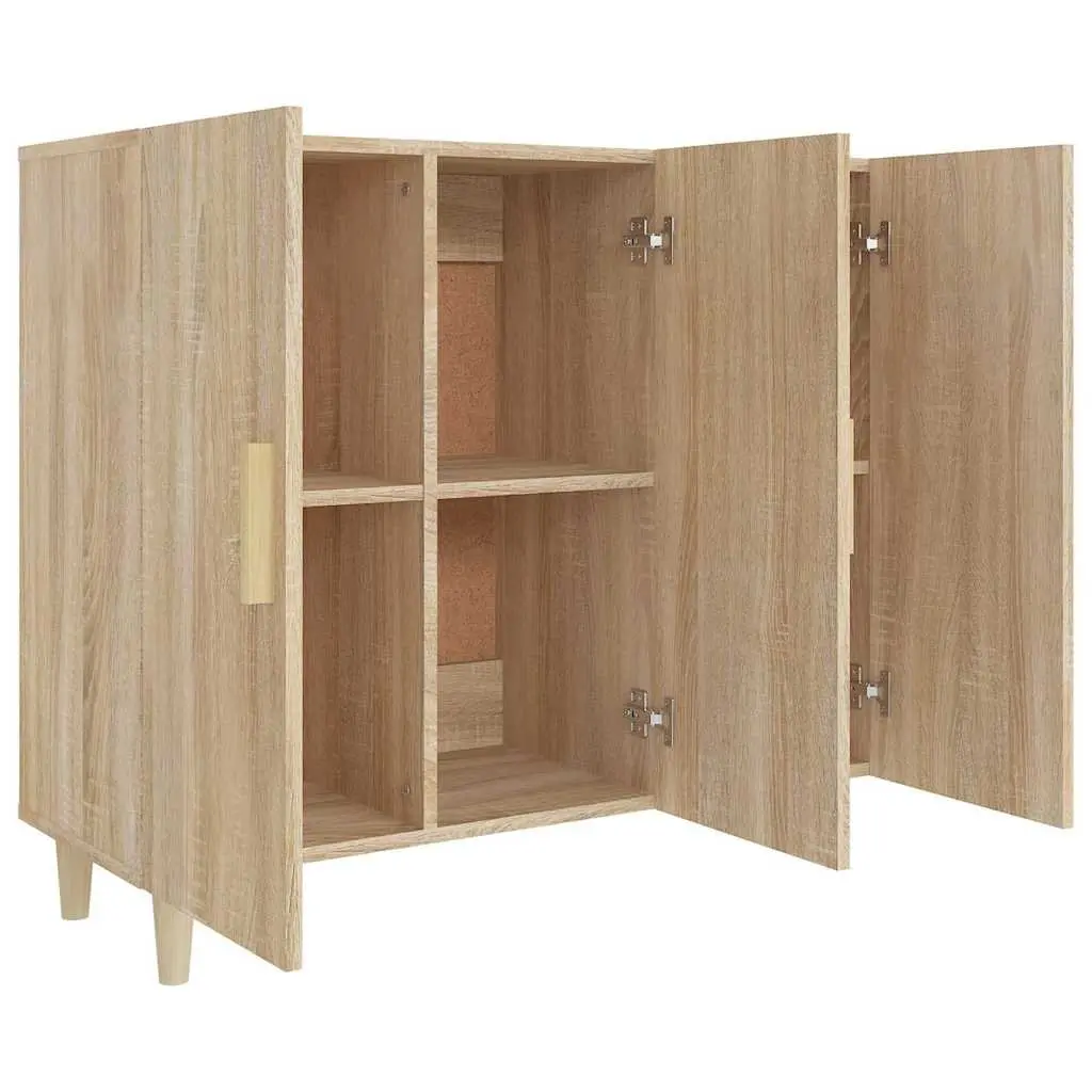 Sideboard Storage Cabinet in Brown Finish