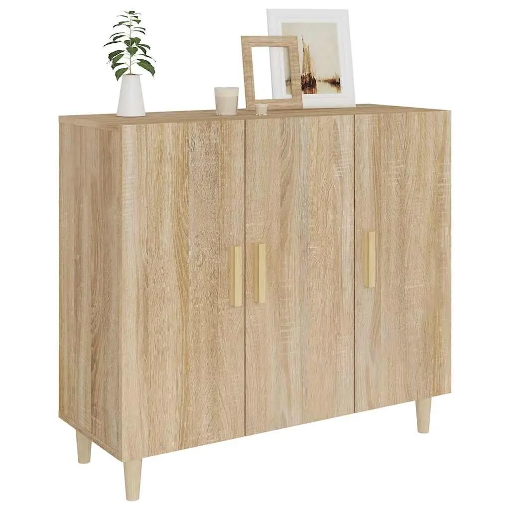 Sideboard Storage Cabinet in Brown Finish