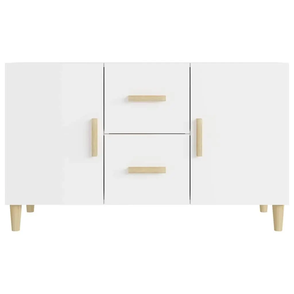 White Sideboard 100x36x60cm with Storage Solutions