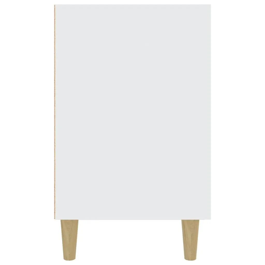 White Sideboard 100x36x60cm with Storage Solutions