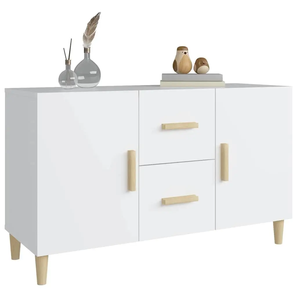 White Sideboard 100x36x60cm with Storage Solutions