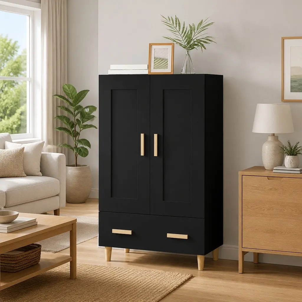 Black Highboard Sideboard for Organized Spaces