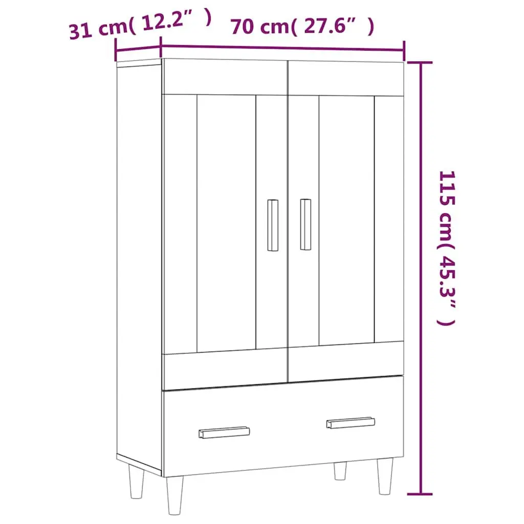 Black Highboard Sideboard for Organized Spaces