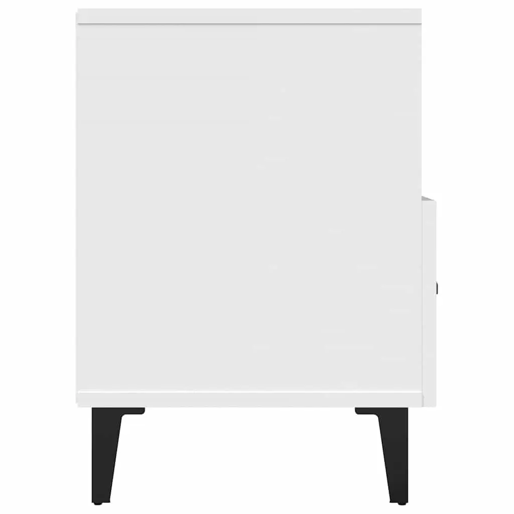 TV Cabinet Media Unit Storage Drawers Compartments 80 x 36 x 50 cm White